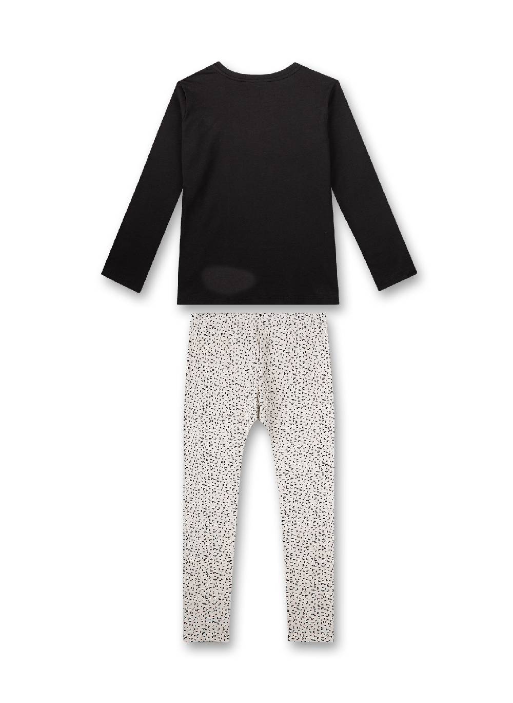 Sanetta Mädchen-Schlafanzug Lang Schwarz