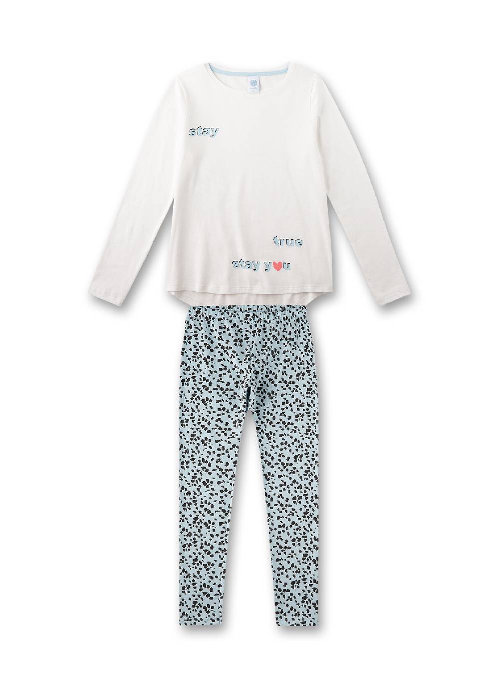 Sanetta Mädchen-Schlafanzug Off-White