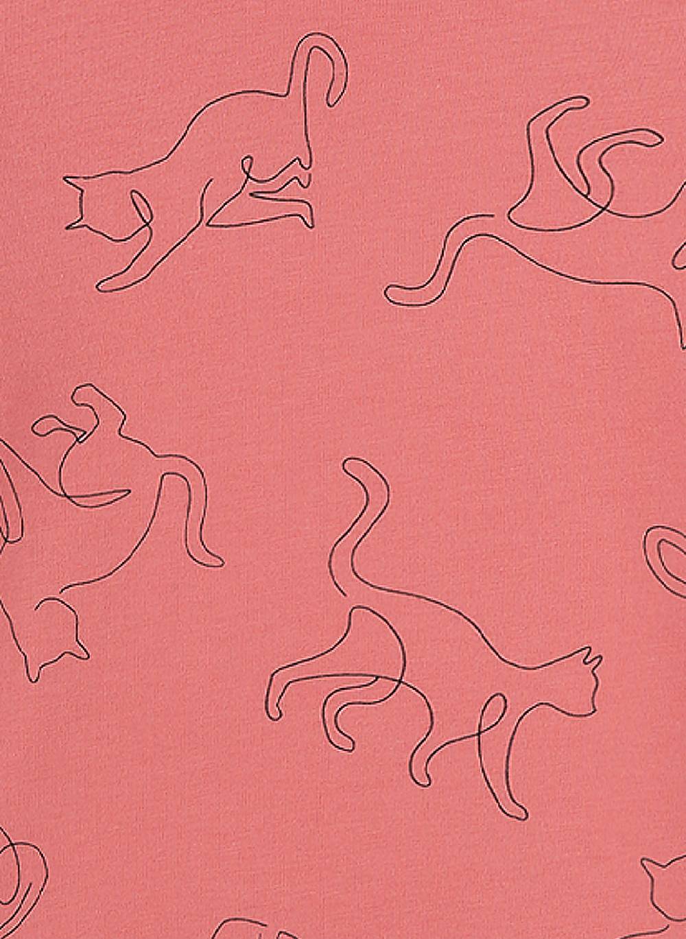 Sanetta Mädchen-Schlafanzug Rosa Fancy Cat