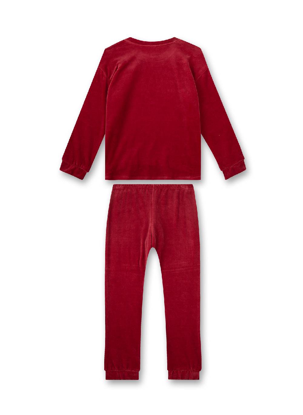 Sanetta Mädchen-Schlafanzug Rot Aus Nicki