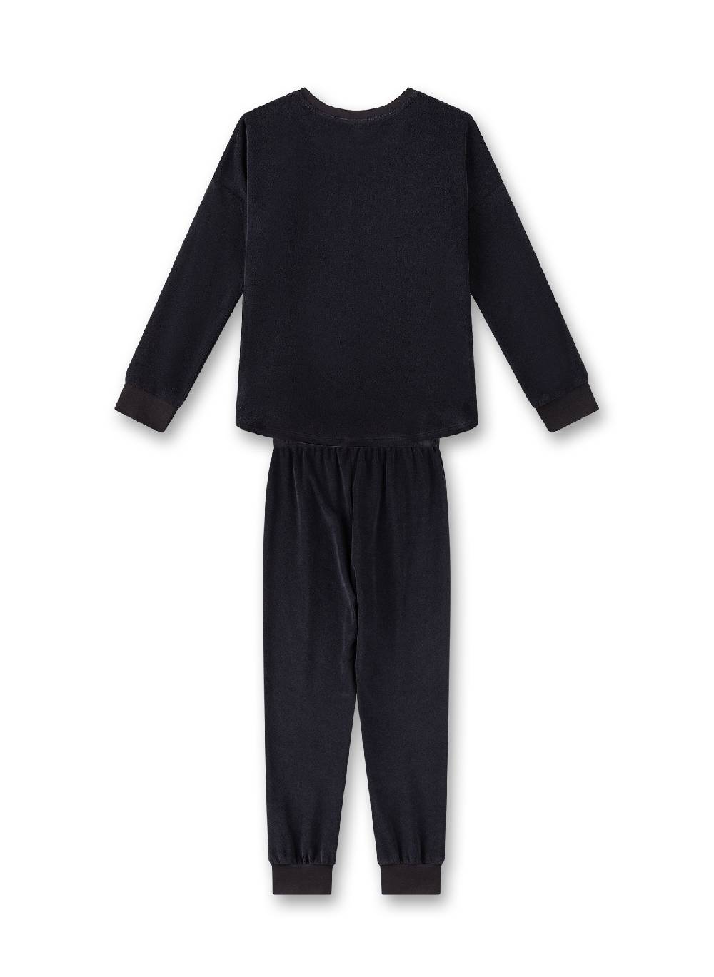 Sanetta Mädchen-Schlafanzug Schwarz Aus Frottee