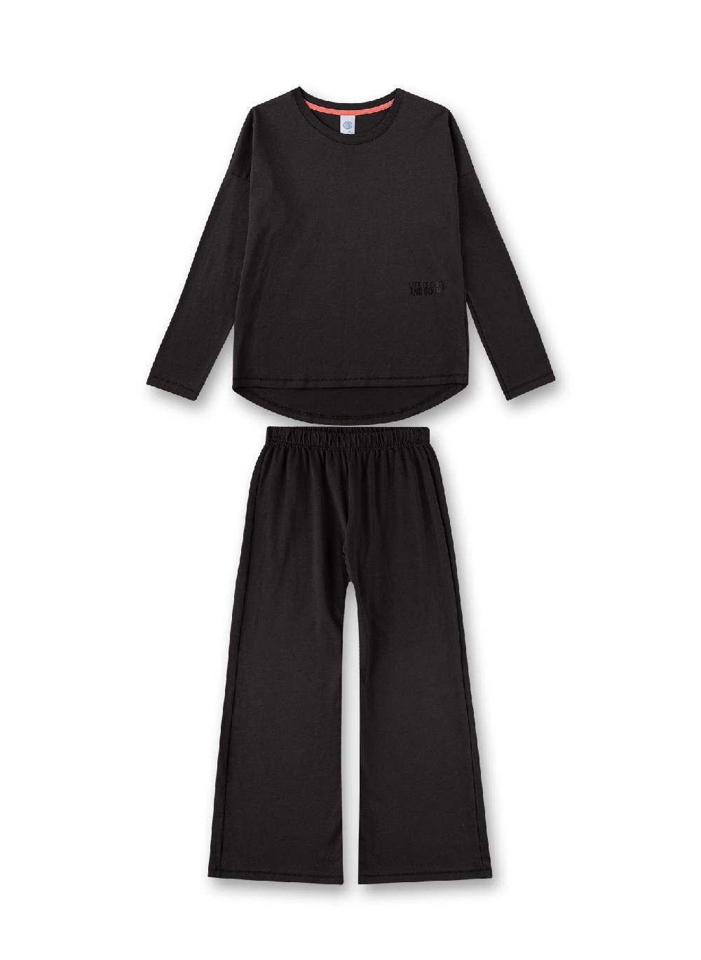 Sanetta Mädchen-Schlafanzug Schwarz