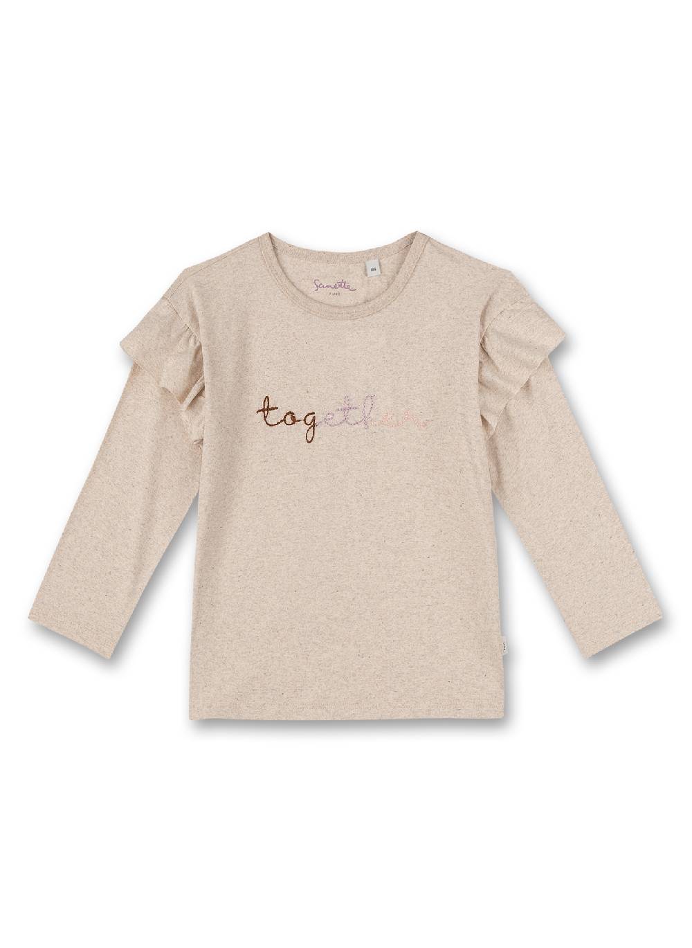 Sanetta Mädchen-Shirt langarm Beigemelange