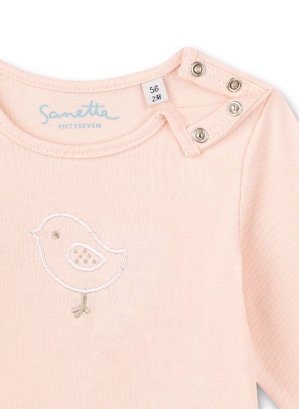 Sanetta Mädchen-Shirt Langarm Rosa Fluffy Duckling