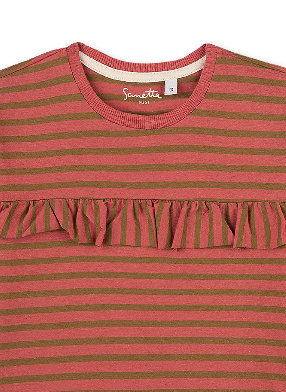 Sanetta Mädchen-Shirt Langarm Rosa Geringelt