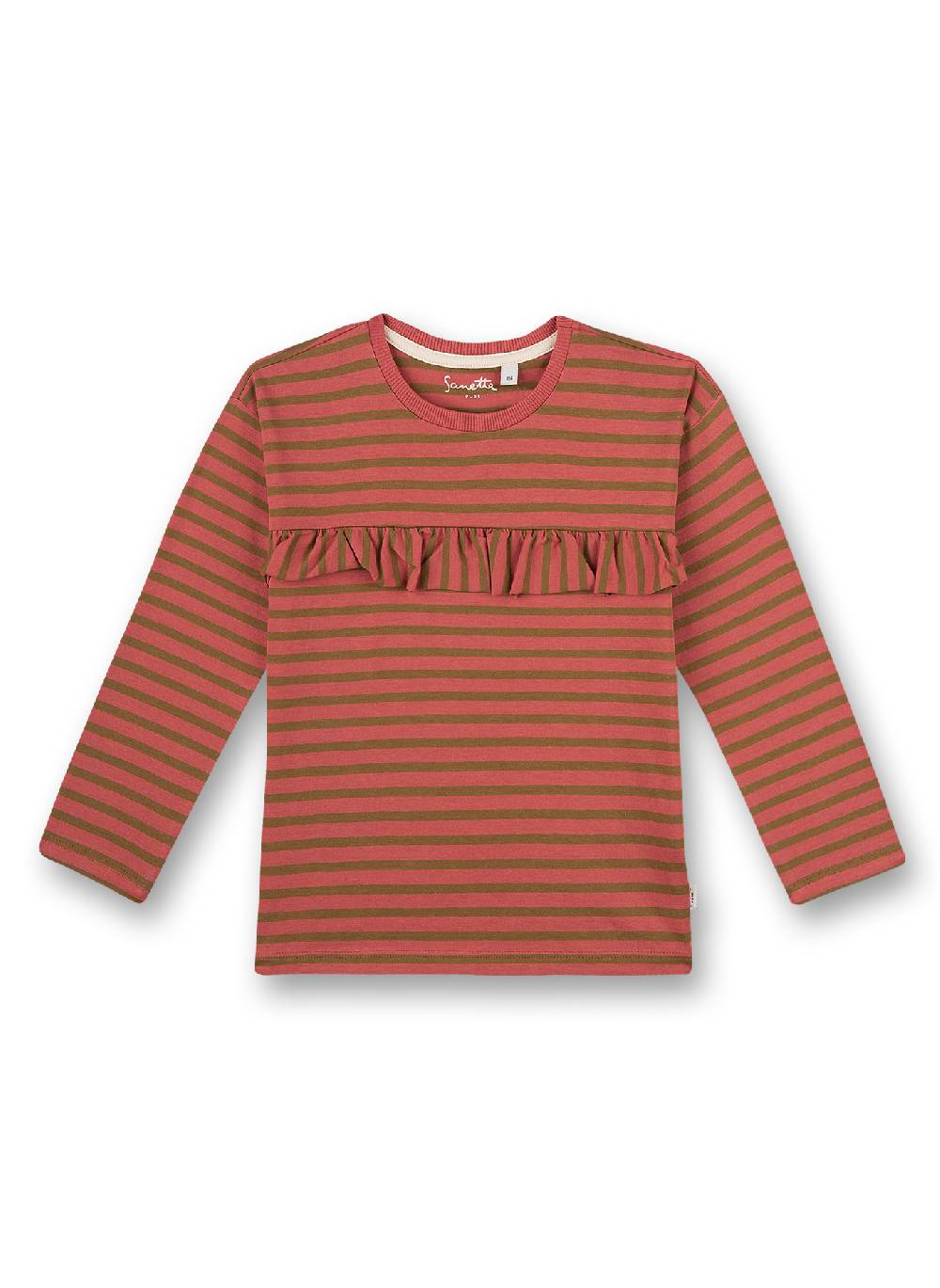 Sanetta Mädchen-Shirt langarm Rosa geringelt