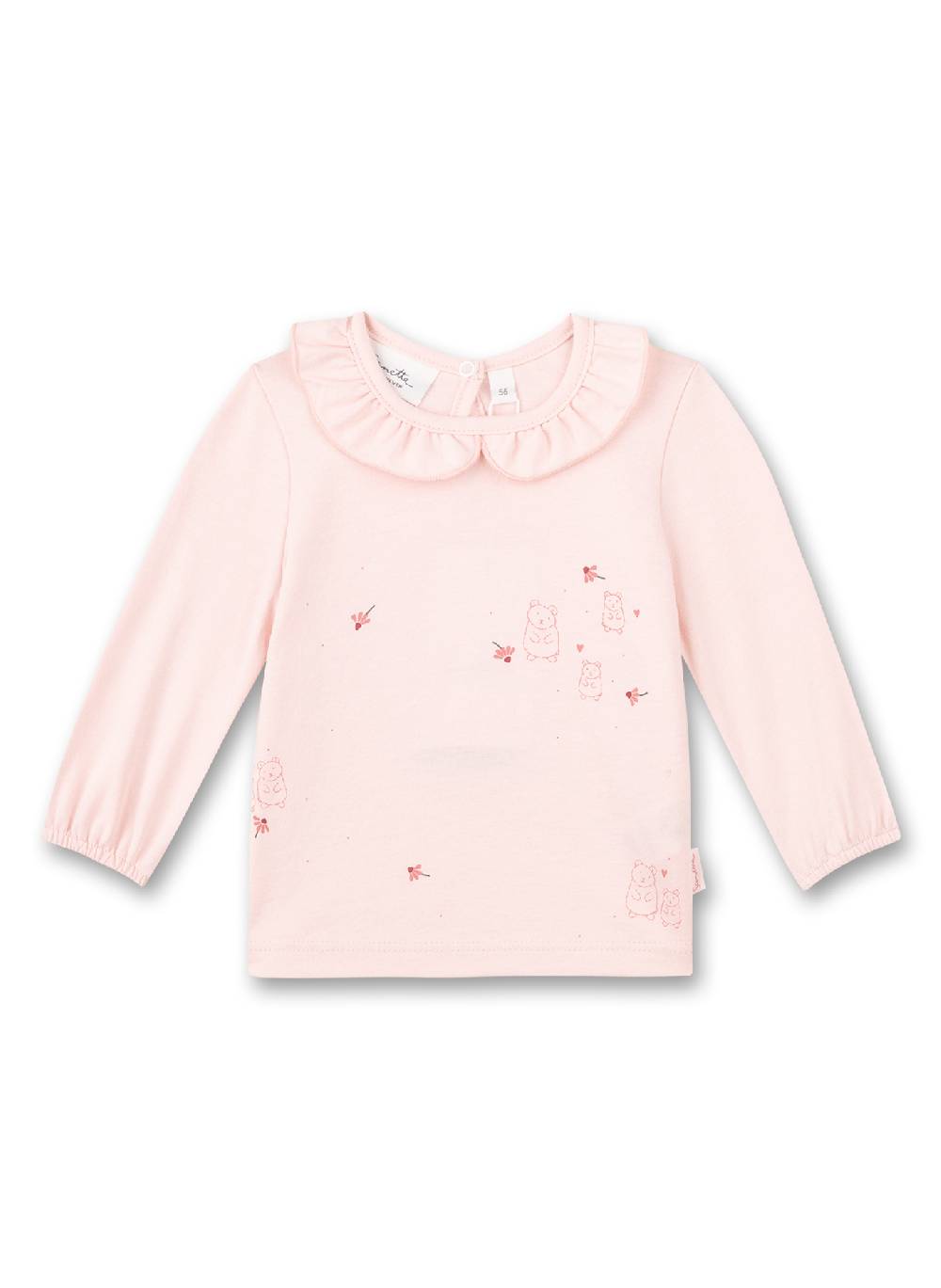 Sanetta Mädchen-Shirt langarm Rosa mit Kragen