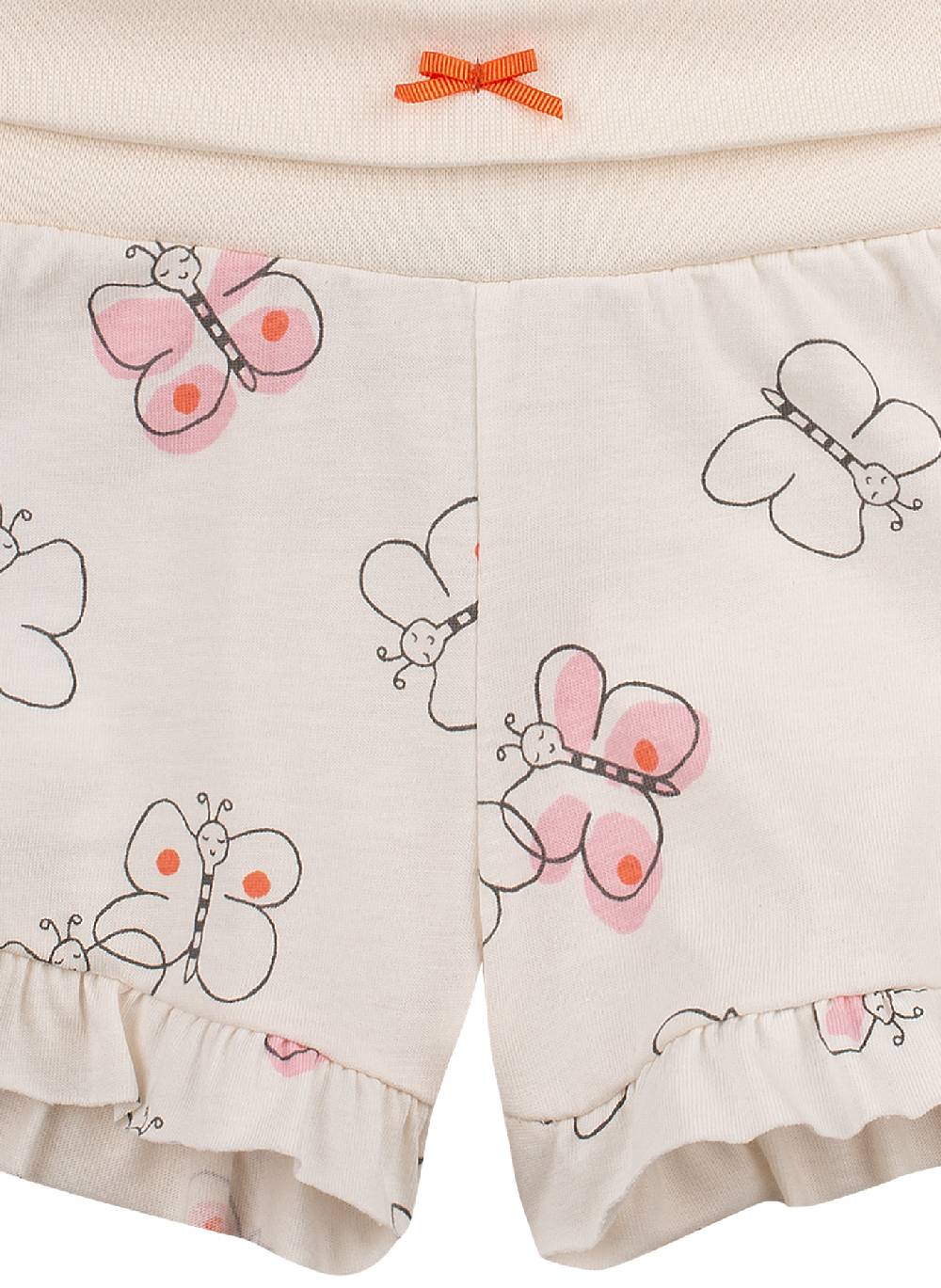 Sanetta Mädchen-Shorts Off-White Lovely Butterfly