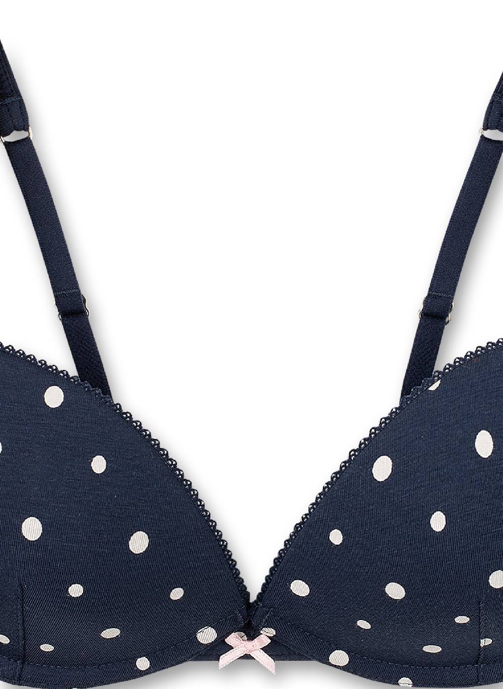 Sanetta Mädchen-Soft Cup Bra Dunkelblau Dots