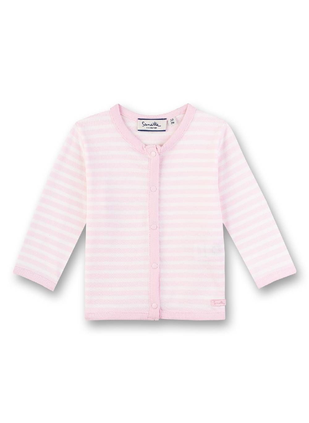 Sanetta Mädchen-Strickjacke Rosa-geringelt