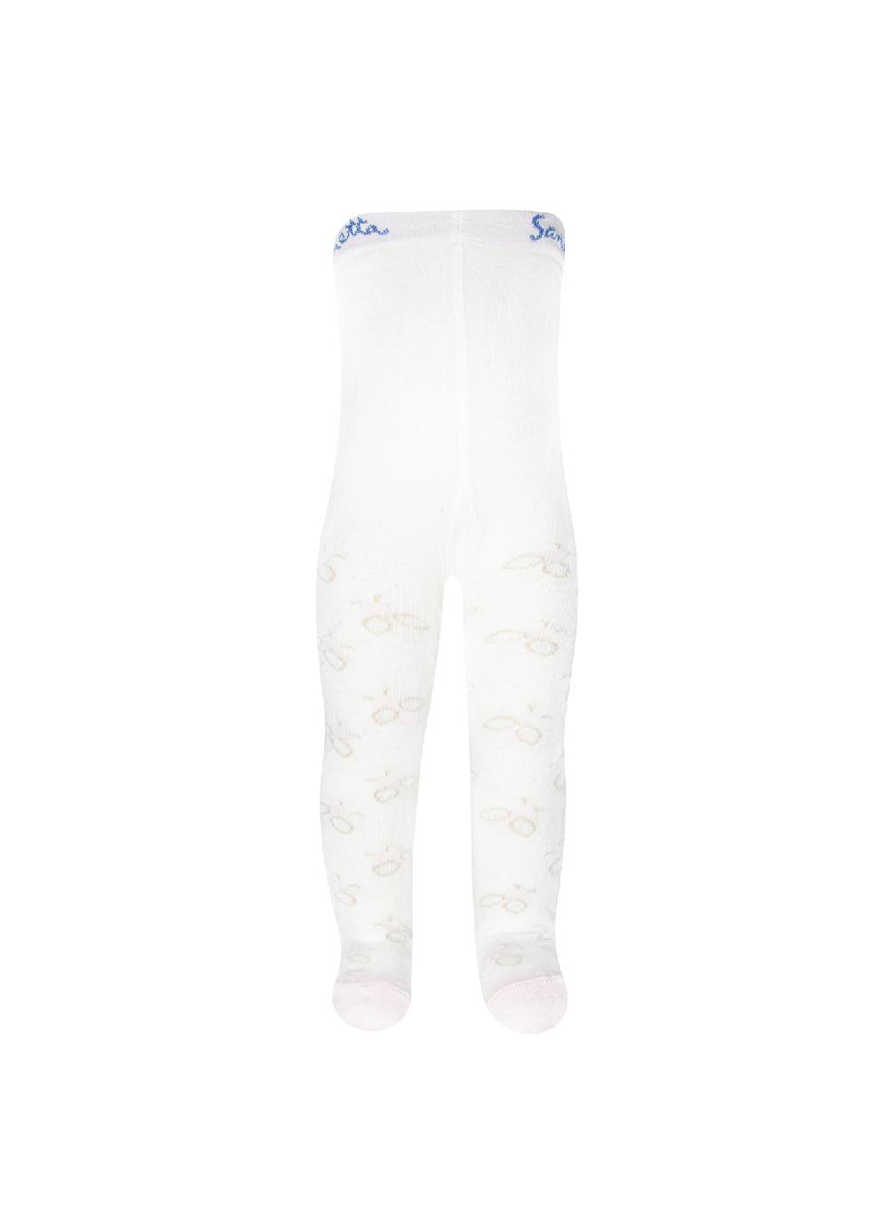 Sanetta Mädchen-Strumpfhose Weiß Bienen-Allover
