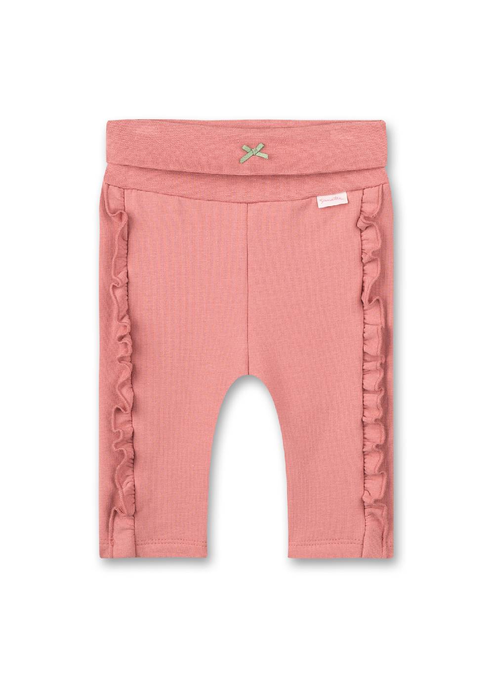 Sanetta Mädchen-Sweathose Himbeere mit Rüschen