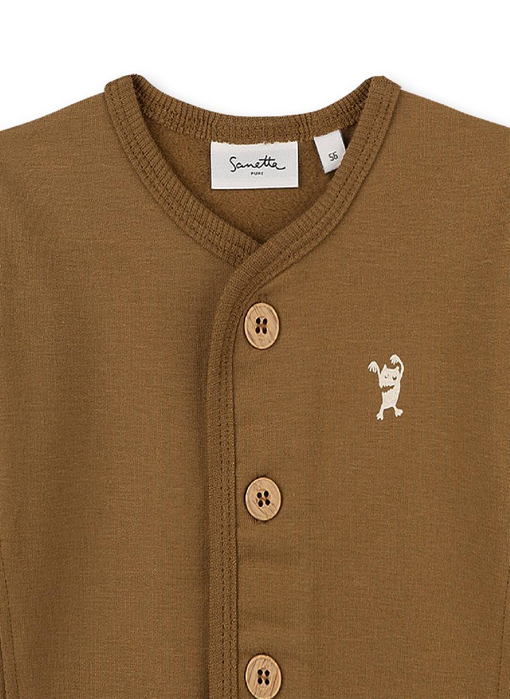 Sanetta Mädchen-Sweatjacke Braun