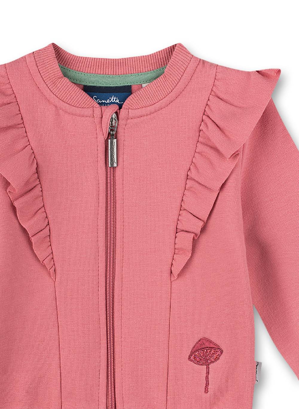 Sanetta Mädchen-Sweatjacke Pink Mushrooms