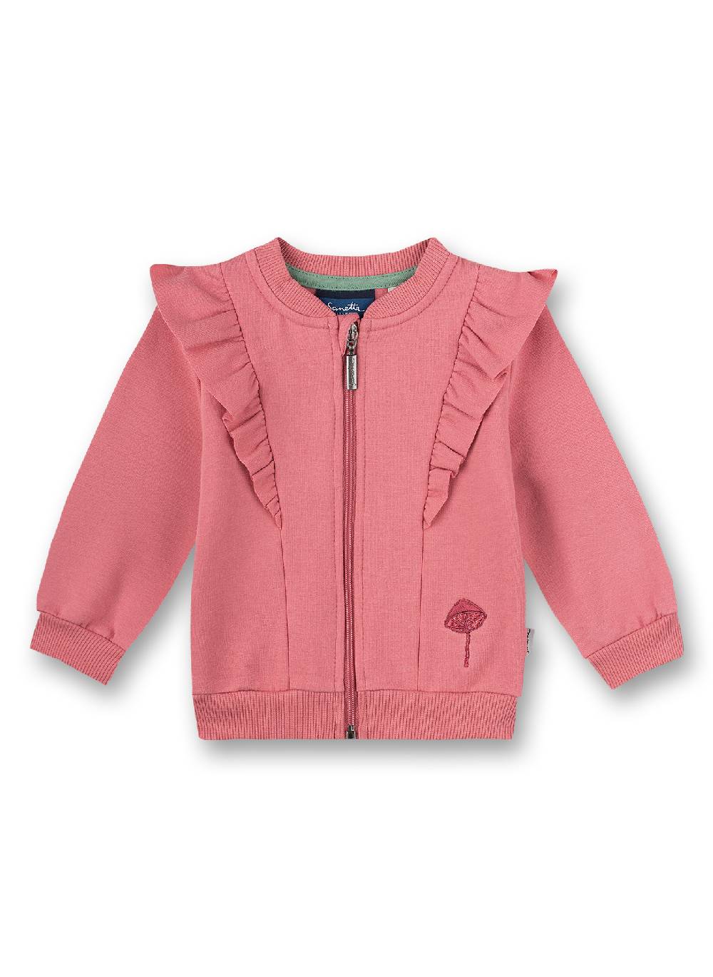 Sanetta Mädchen-Sweatjacke Pink Mushrooms