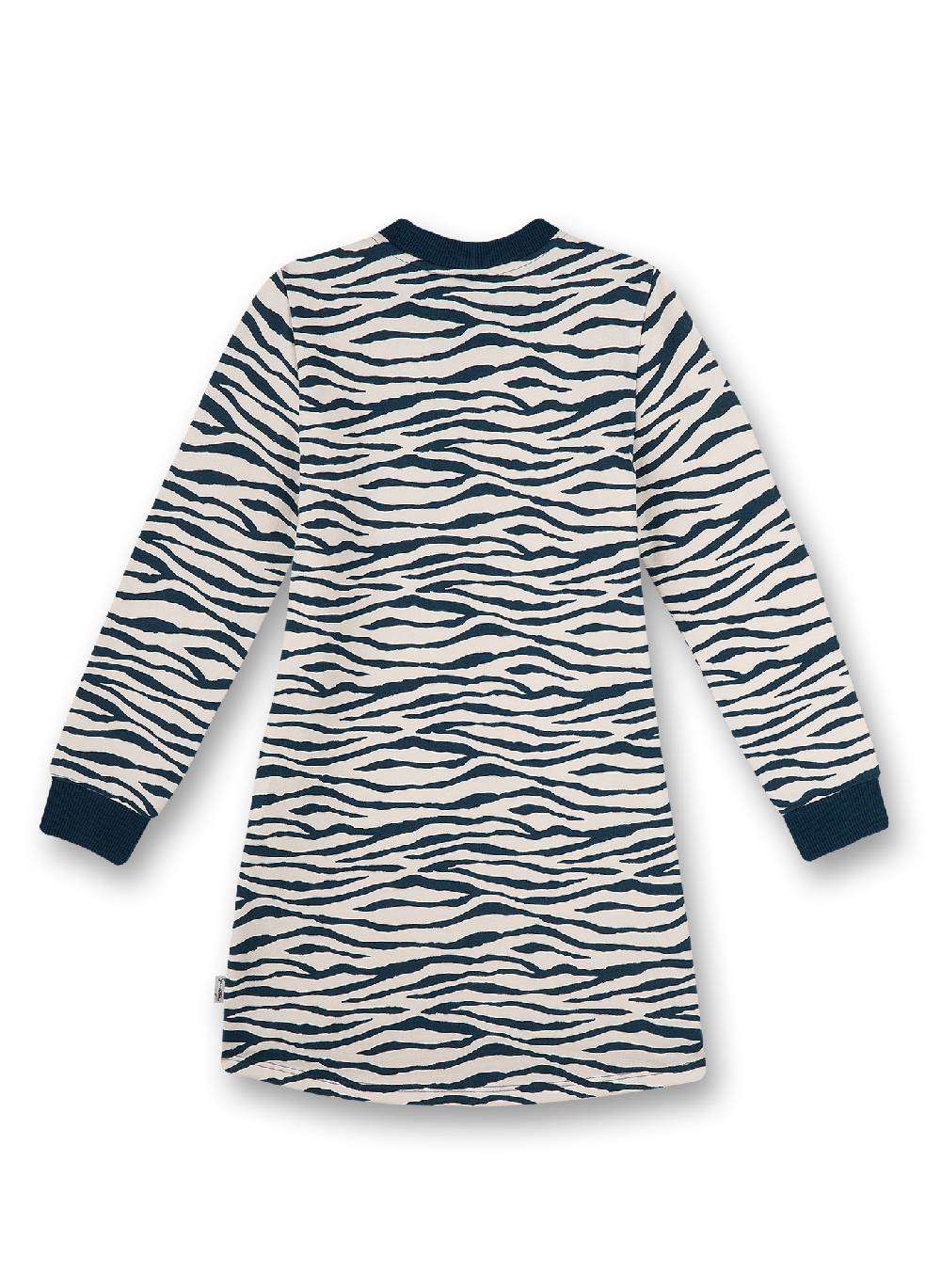 Sanetta Mädchen-Sweatkleid Dunkelblau Crazy Zebra
