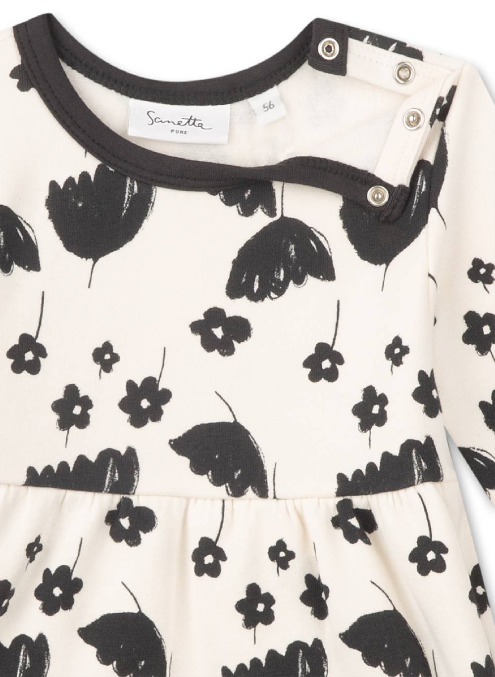 Sanetta Mädchen-Sweatkleid Off-White