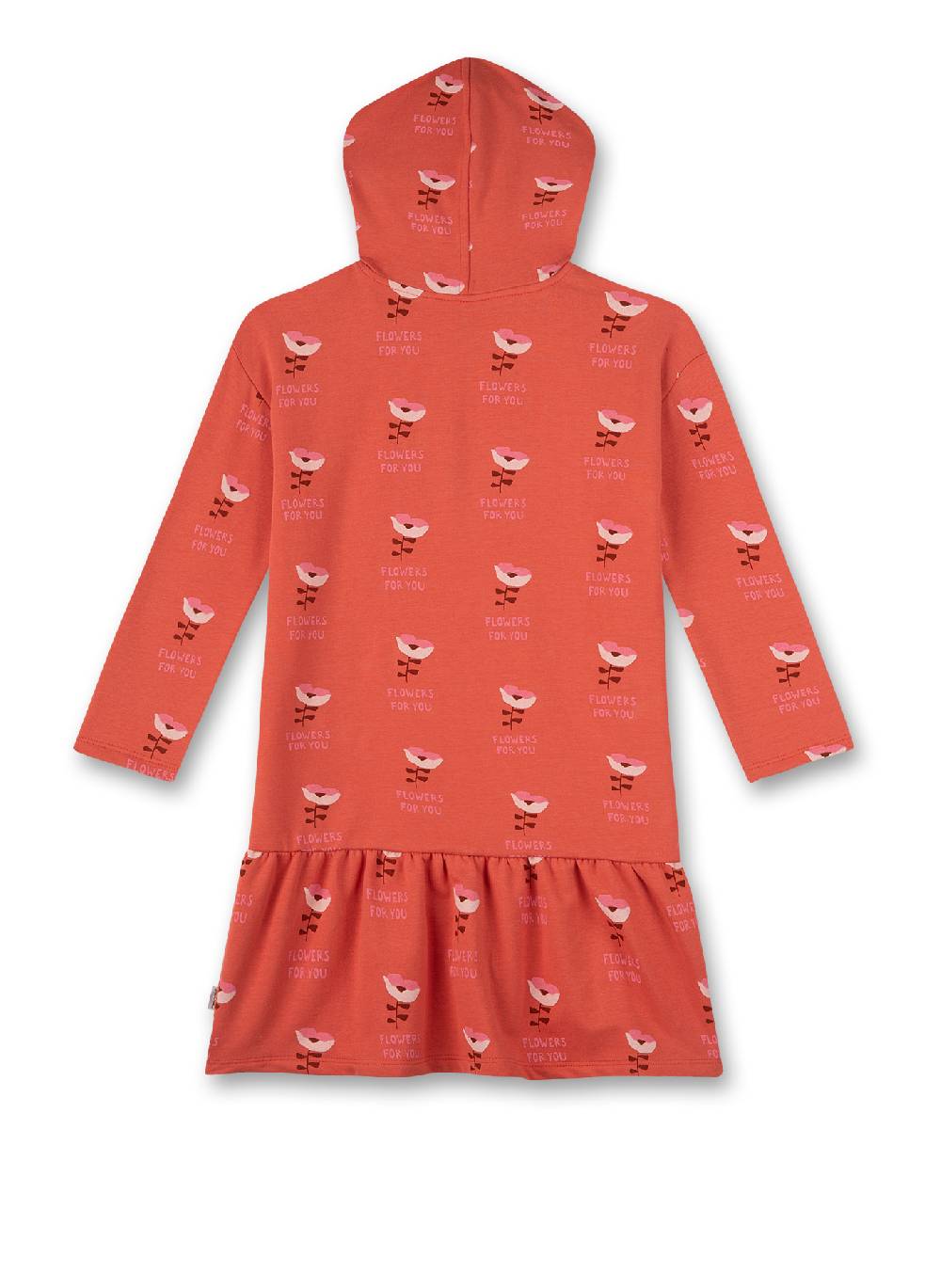 Sanetta Mädchen-Sweatkleid Orange Flowers For You