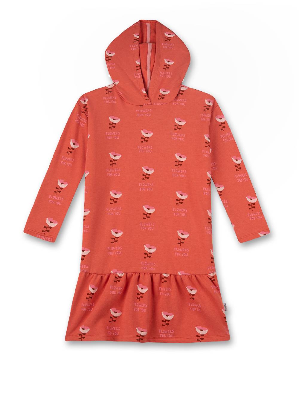 Sanetta Mädchen-Sweatkleid Orange Flowers For You