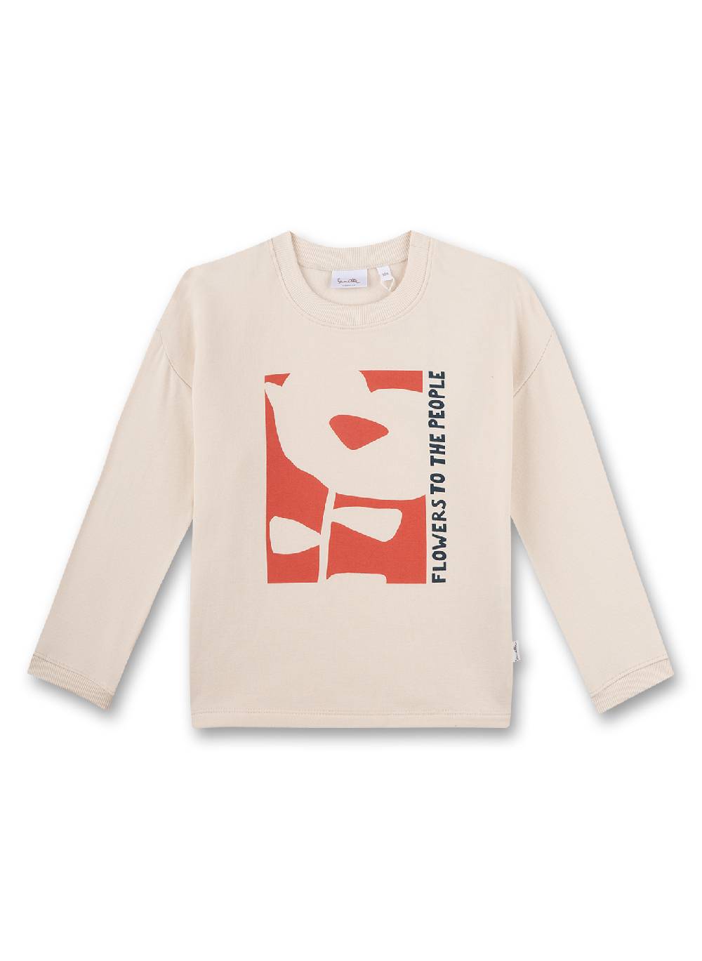 Sanetta Mädchen-Sweatshirt Beige Flowers for You