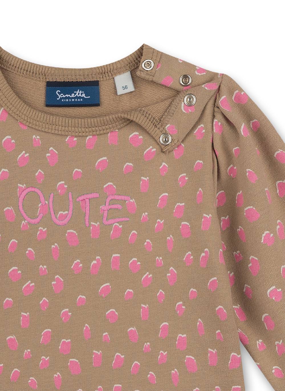 Sanetta Mädchen-Sweatshirt Beige Lovely Leo