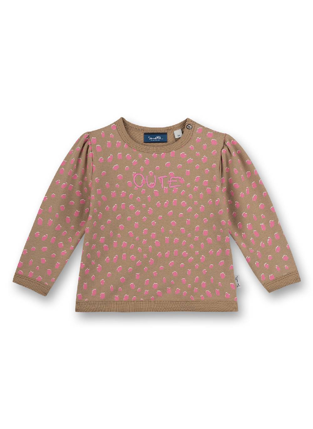Sanetta Mädchen-Sweatshirt Beige Lovely Leo