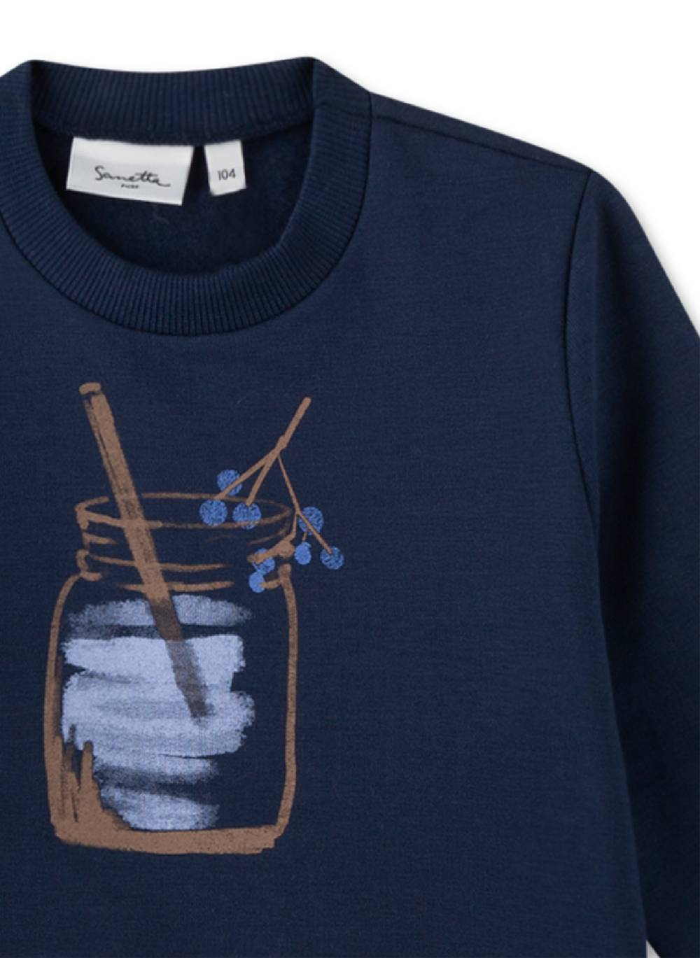 Sanetta Mädchen-Sweatshirt Dunkelblau