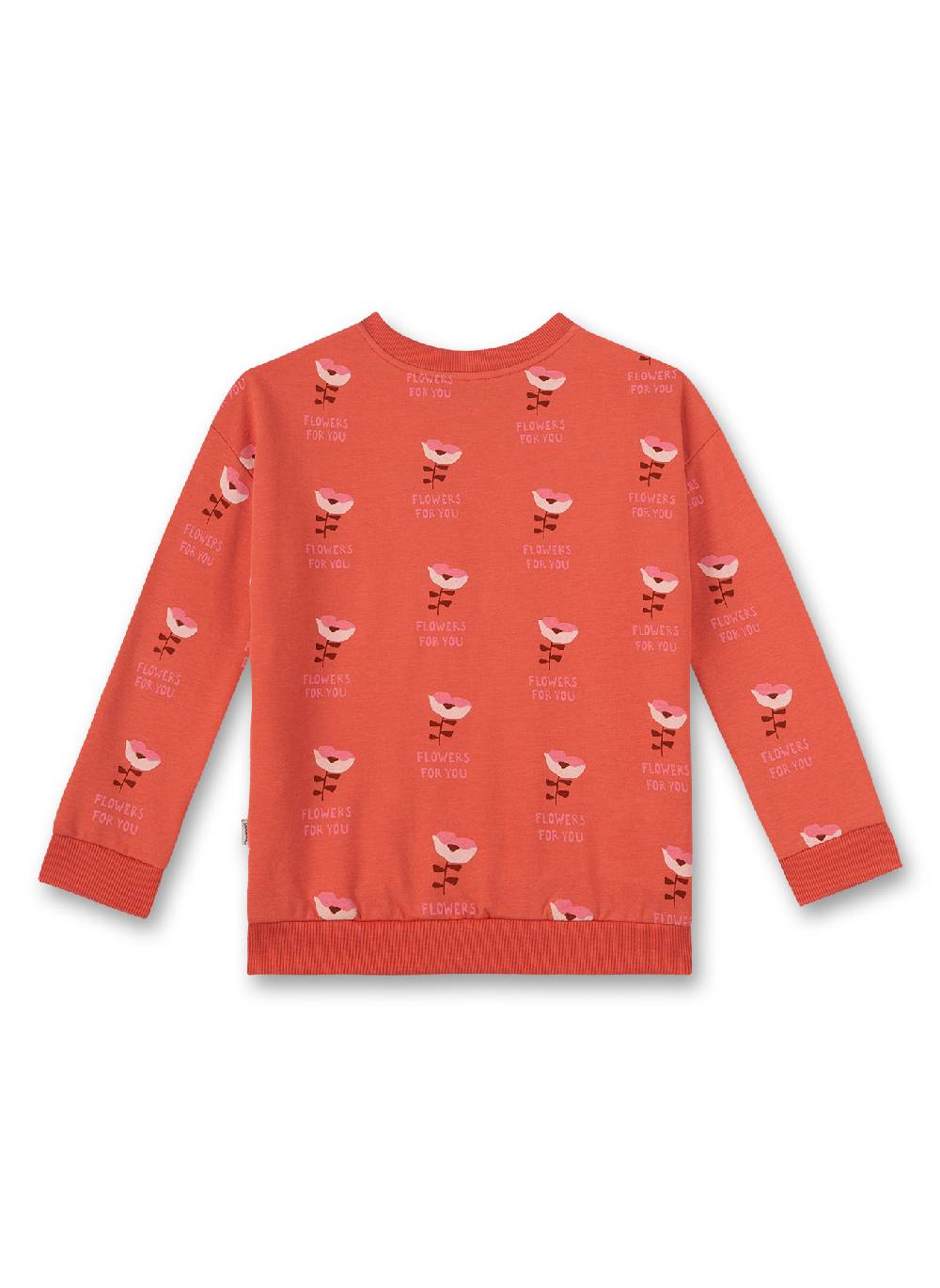 Sanetta Mädchen-Sweatshirt Orange Flowers For You