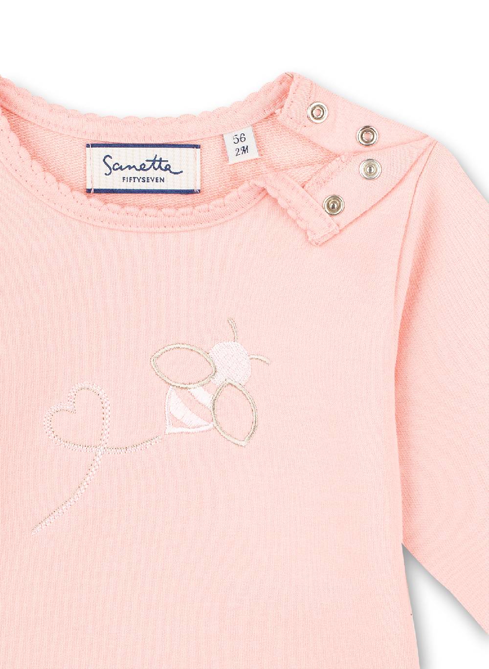 Sanetta Mädchen-Sweatshirt Rosa Honey Bee