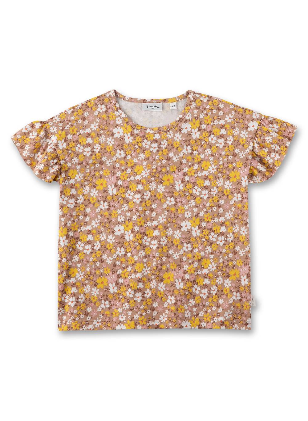 Sanetta Mädchen T-Shirt geblümt Braun