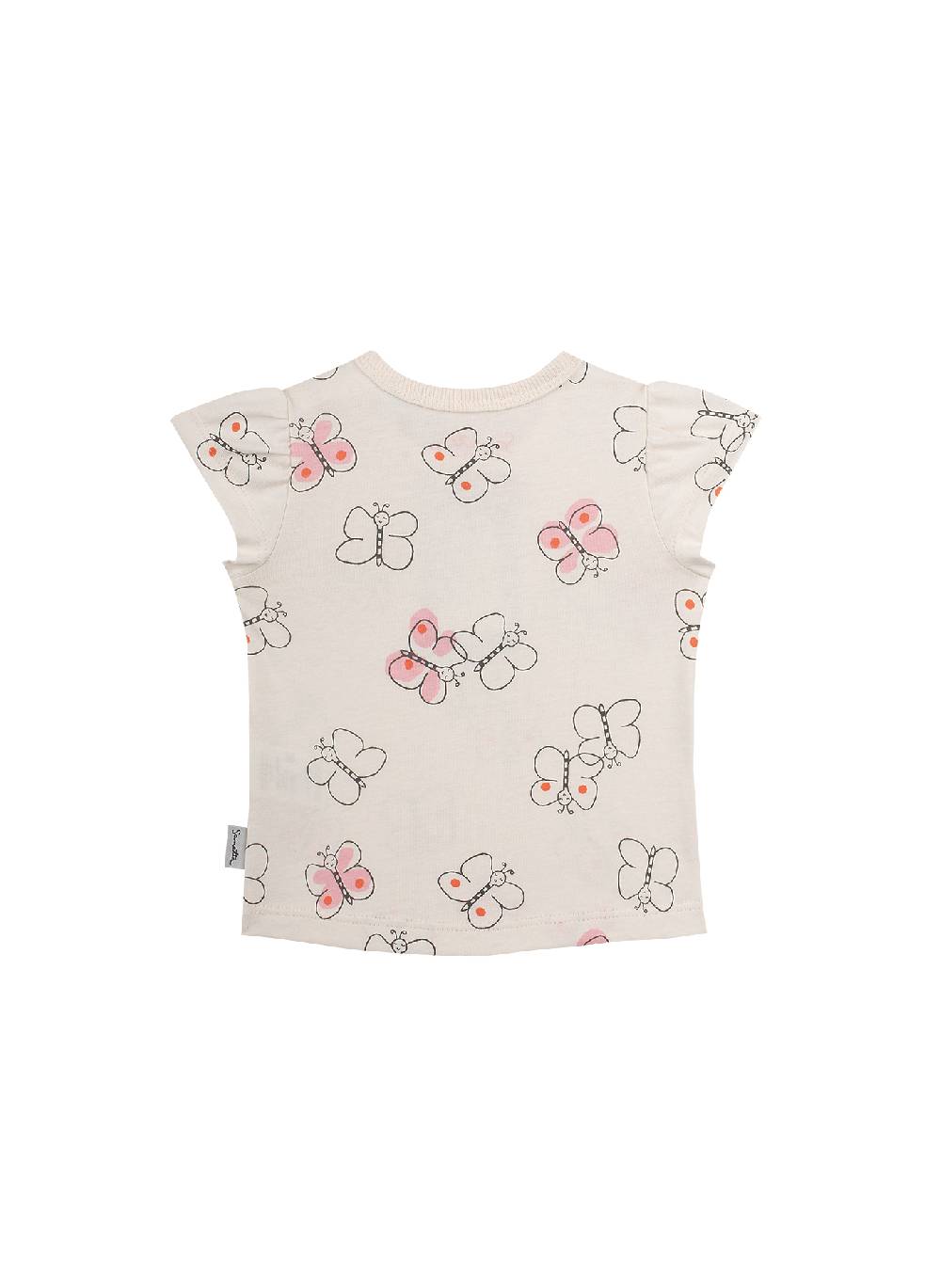 Sanetta Mädchen T-Shirt Off-White Lovely Butterfly