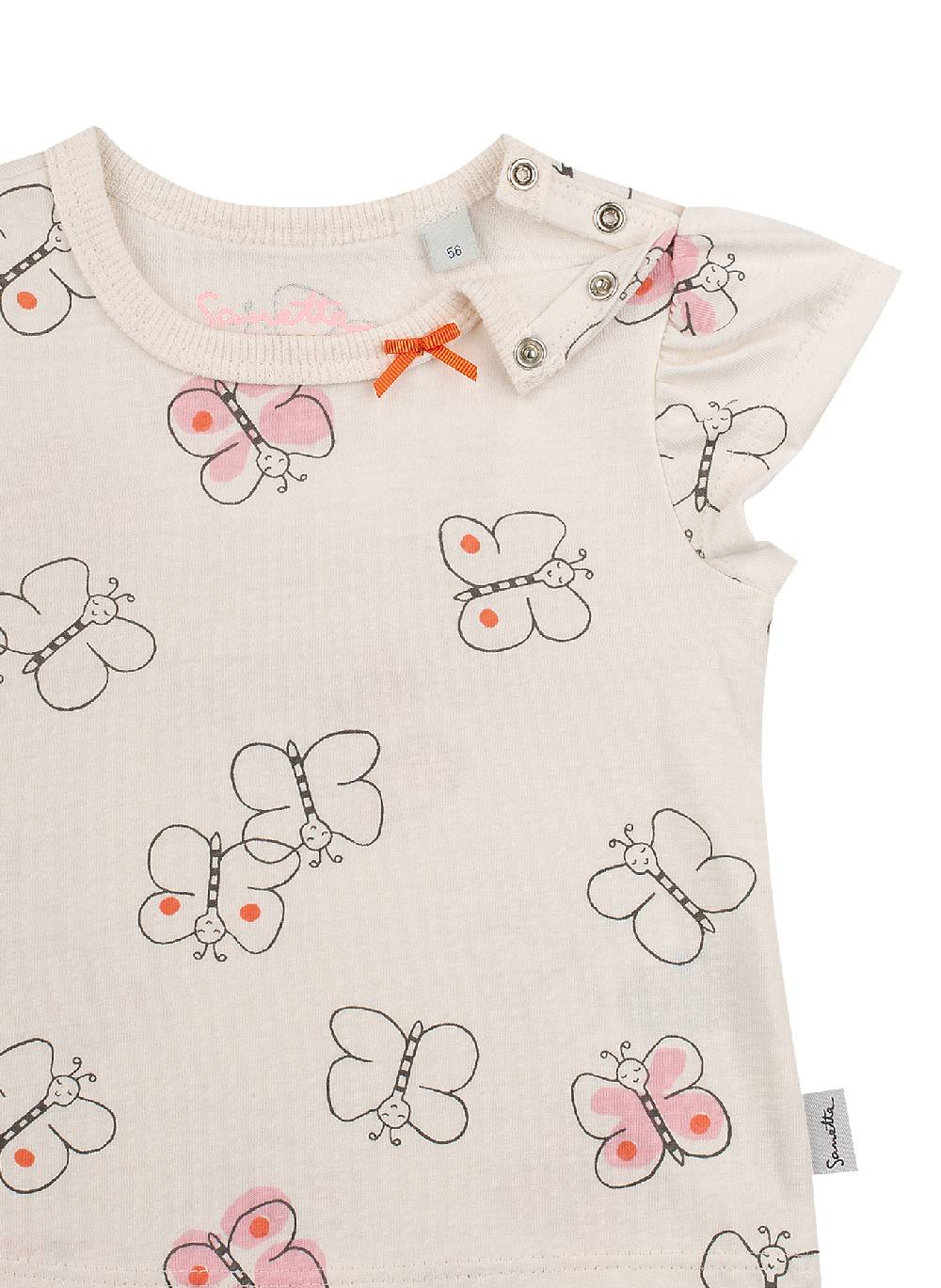 Sanetta Mädchen T-Shirt Off-White Lovely Butterfly