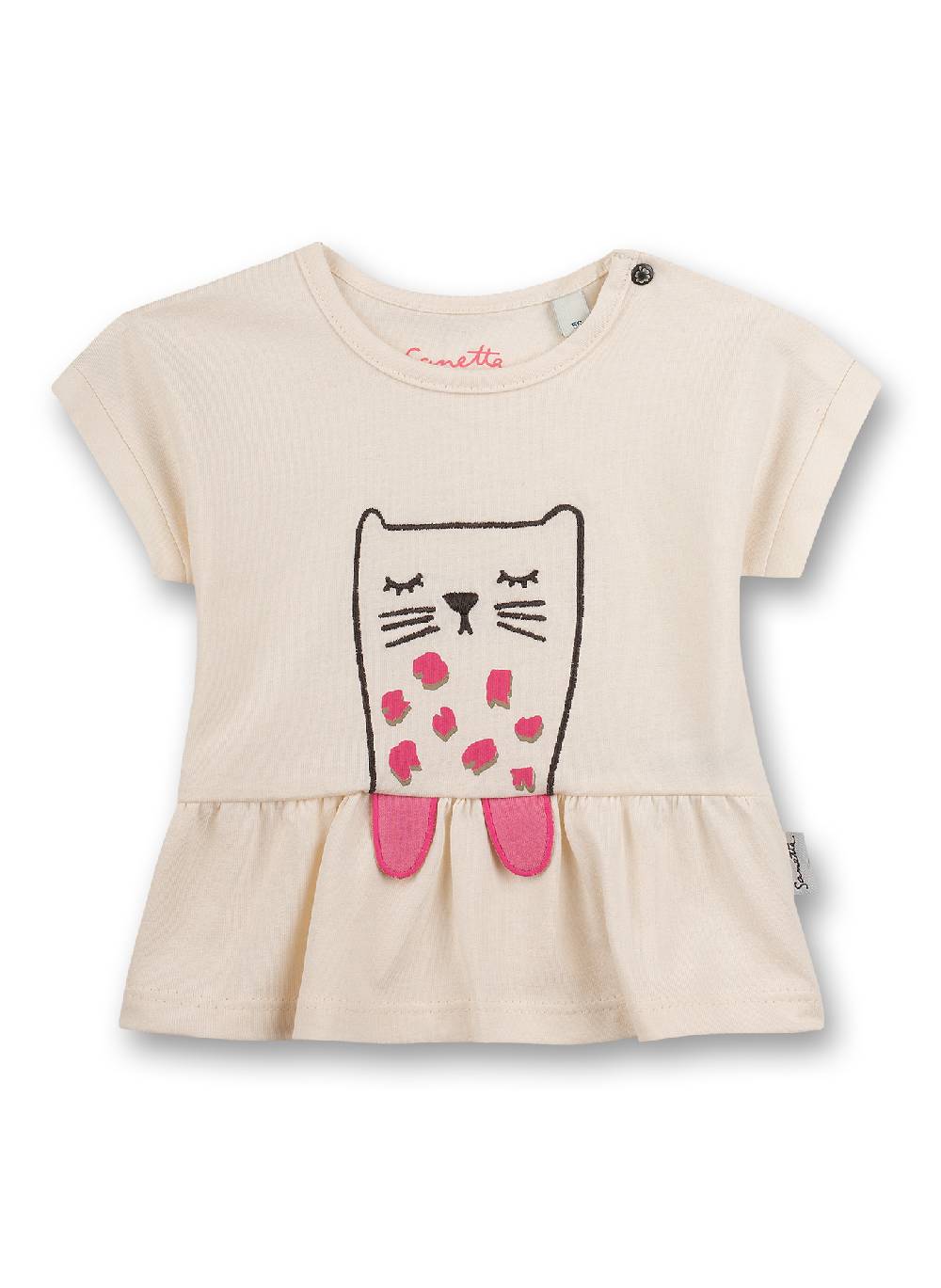 Sanetta Mädchen T-Shirt Off-White Lovely Leo
