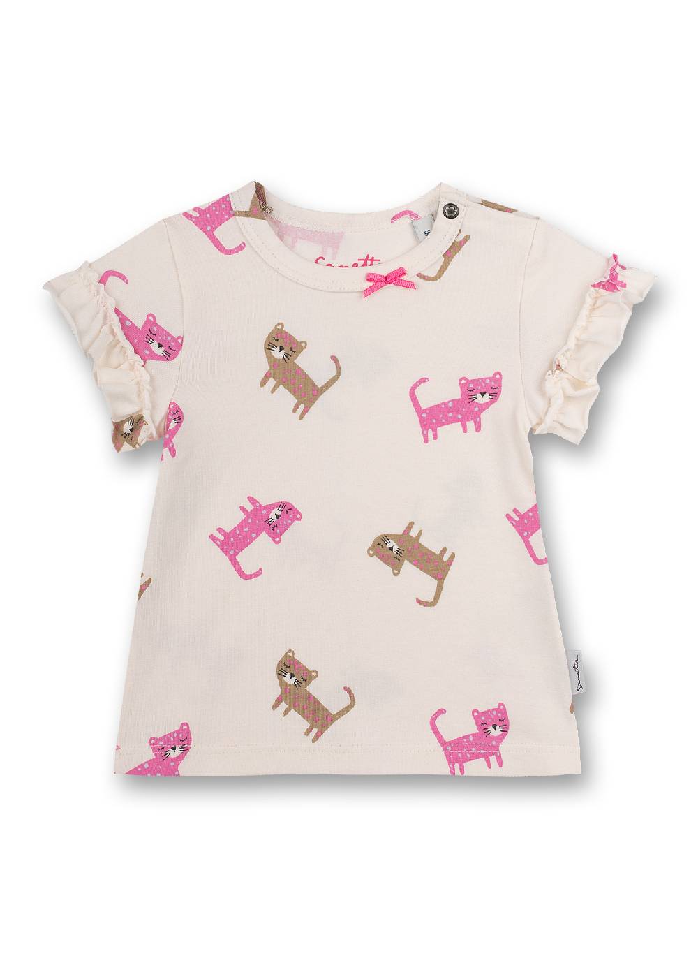 Sanetta Mädchen T-Shirt Off-White Lovely Leo