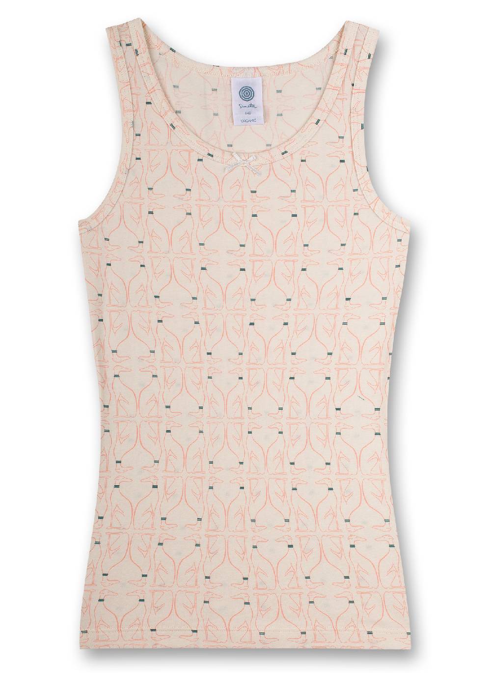 Sanetta Mädchen-Unterhemd Beige Eyes See You