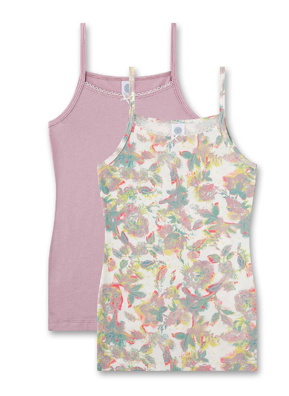 Sanetta Mädchen-Unterhemd (Doppelpack) Blau & Rosa
