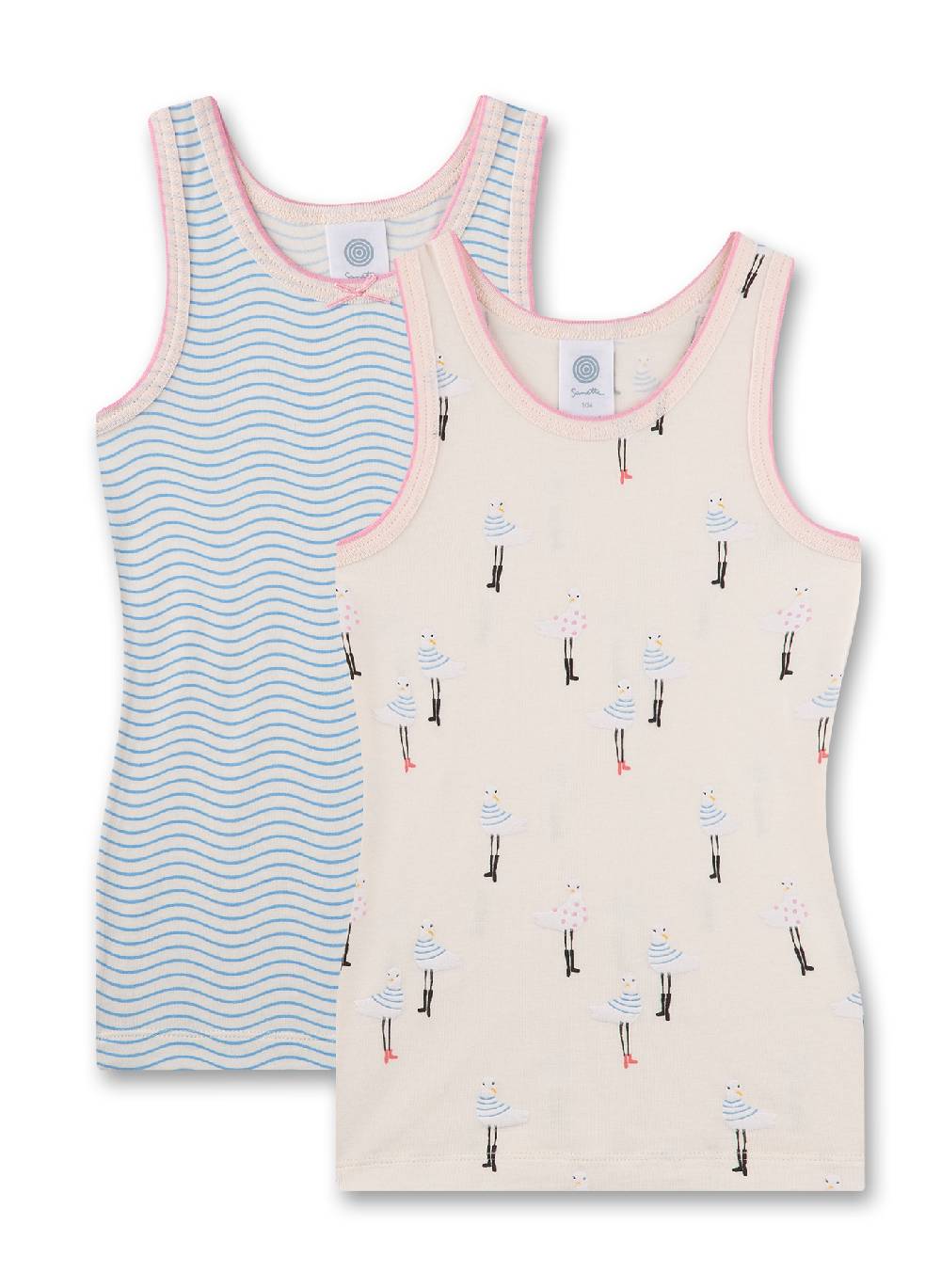 Sanetta Mädchen-Unterhemd (Doppelpack) Rosa