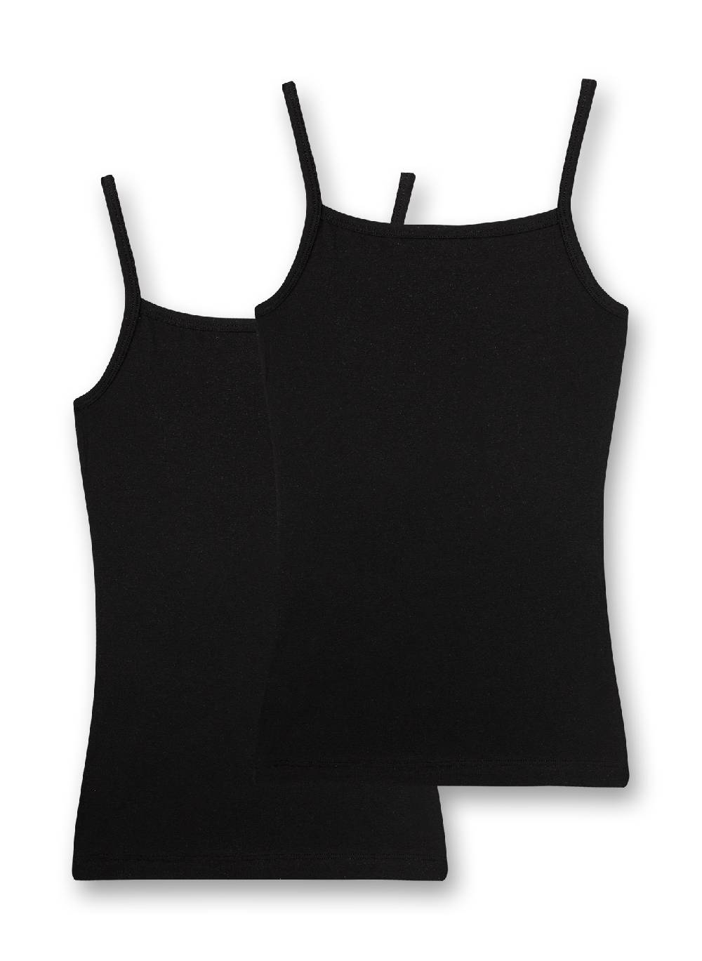 Sanetta Mädchen-Unterhemd (Doppelpack) Schwarz