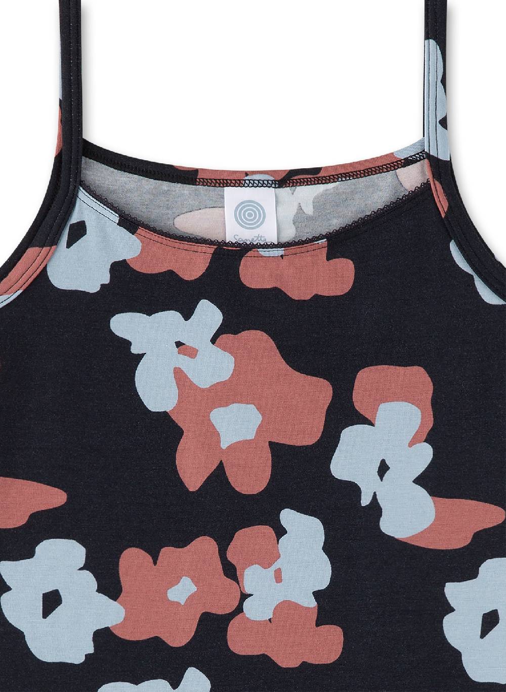 Sanetta Mädchen-Unterhemd Dunkelgrau