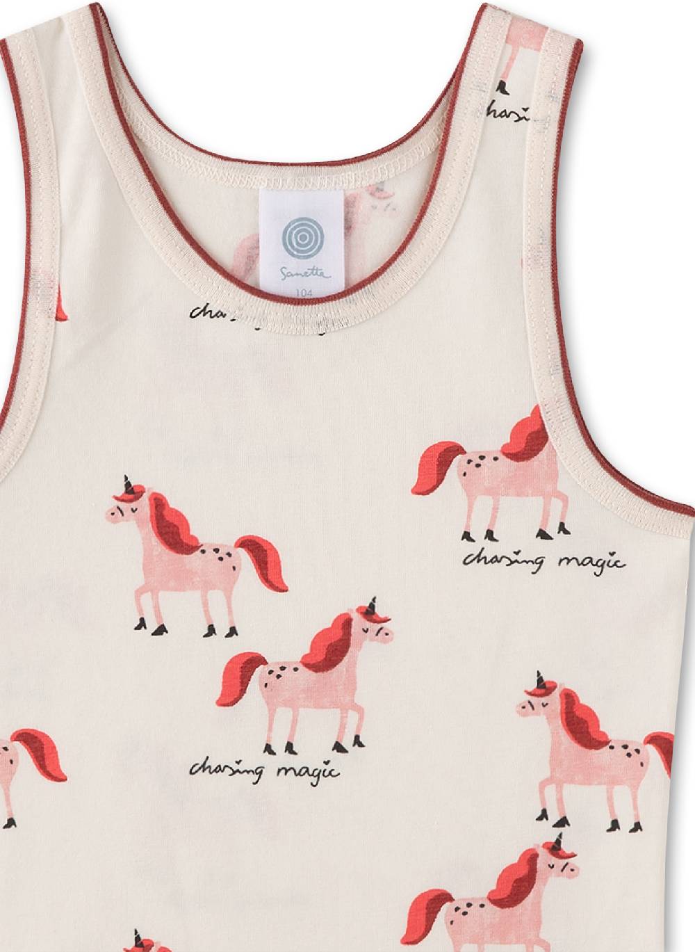 Sanetta Mädchen-Unterhemd Off-White