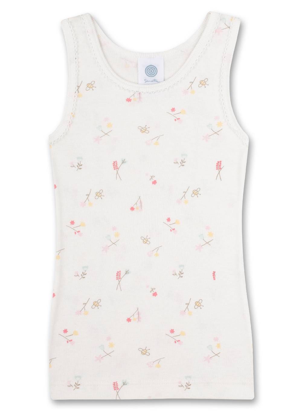 Sanetta Mädchen-Unterhemd Off-White