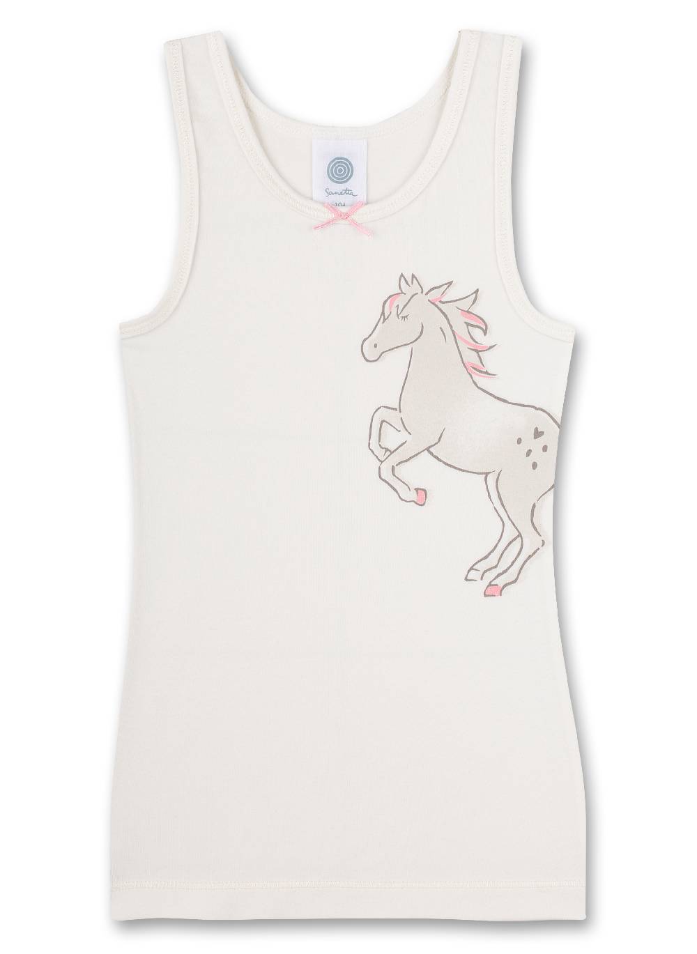 Sanetta Mädchen-Unterhemd Off-White