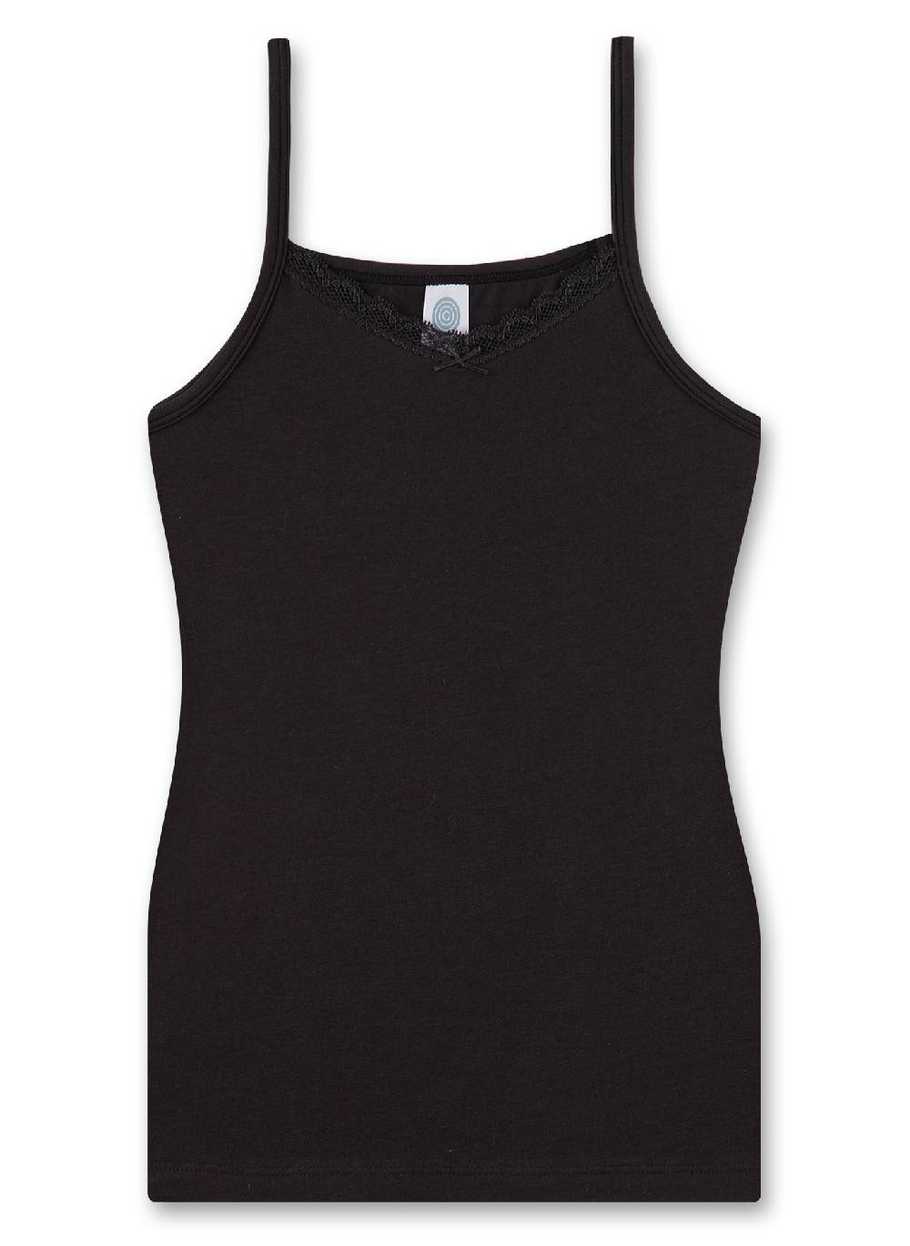 Sanetta Mädchen-Unterhemd Schwarz