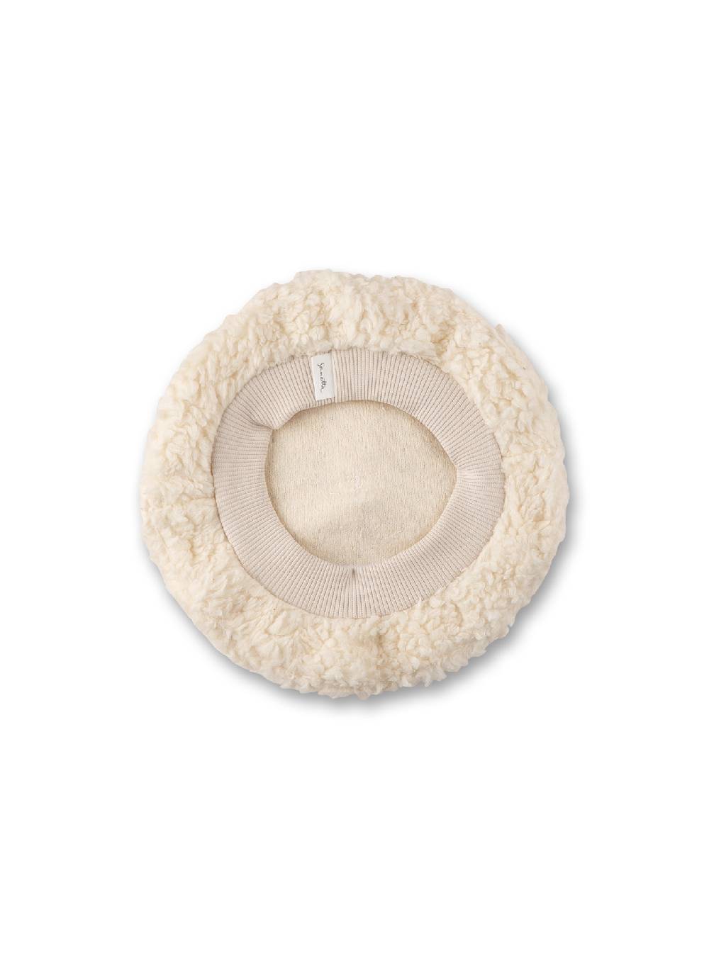 Sanetta Mütze Beige Aus Teddy-Plüsch