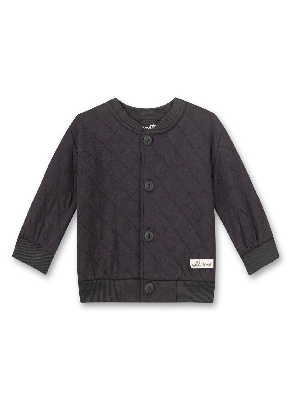 Sanetta Unisex-Sweatjacke Dunkelgrau