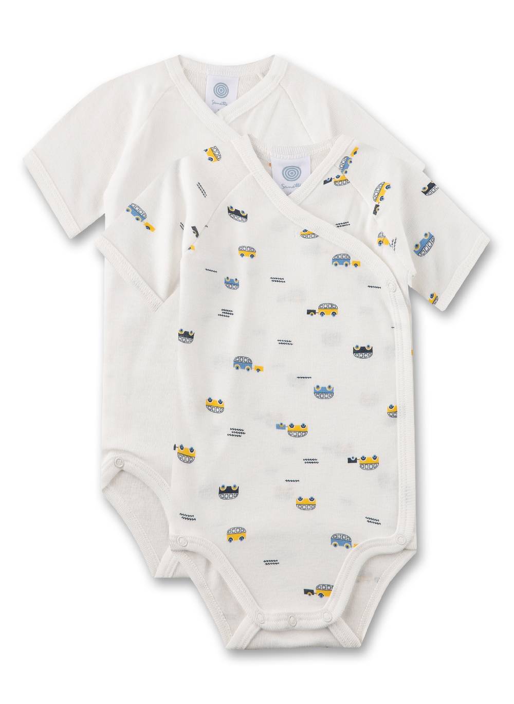 Sanetta Wickelbody halbarm (Doppelpack) Off-White