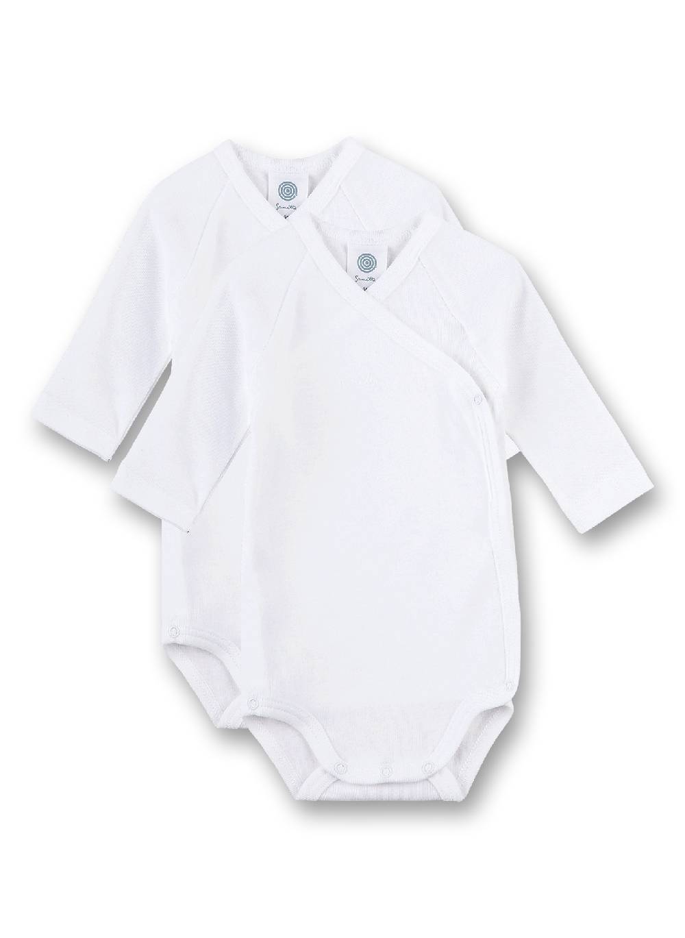 Sanetta Wickelbody langarm (Doppelpack) Weiß