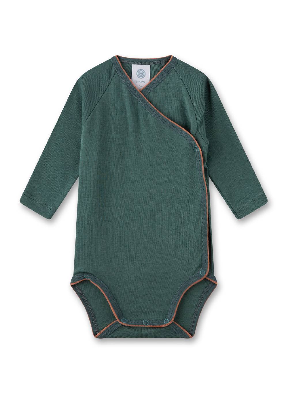 Sanetta Wickelbody Langarm (Doppelpack) Off-White & Grün