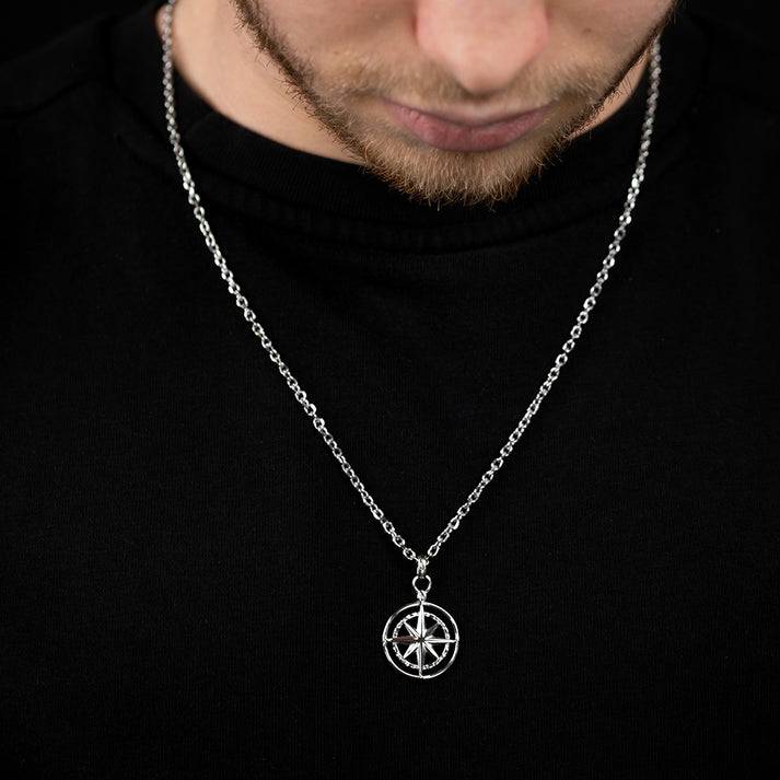 Save Brave Ankerkette Mit Anhänger Polaris - Polarstern Silber