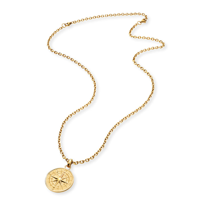 Save Brave Ankerkette Mit Anhänger Polarkompass - Polarstern Gold